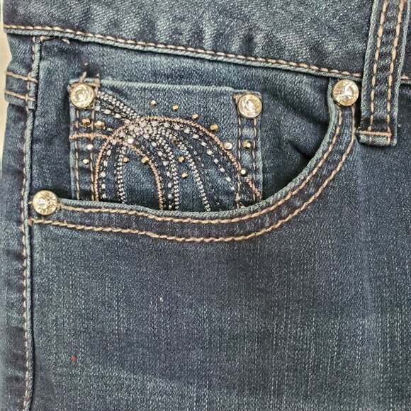 Earl Jean Embellished Stretch Ankle Jeans Size 12 - Picture 6 of 16
